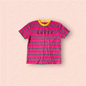Men J Balvin striped short sleeve cotton tee size large